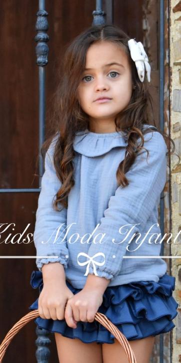 Conjunto niña camisa y culetín de volantes colección Frida de Marena Moda Infantil [4]