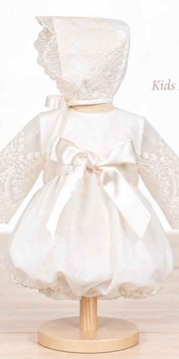 Faldón Bautizo Desmontable con Pelele y Capota Organza Bordada 2639186-2614186 [1]