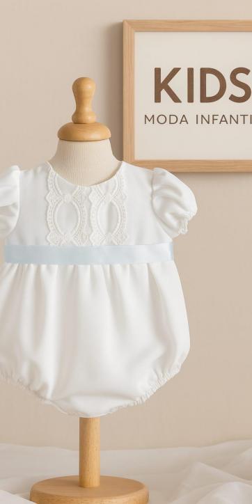 Pelele bautizo bebe gasa blanco Eva Martínez Artesanía familia 6 [0]