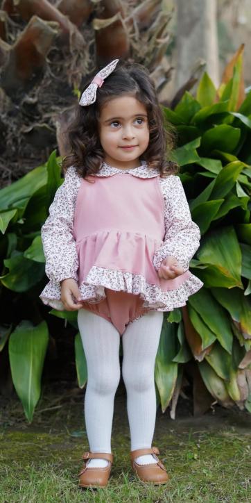 Conjunto bebe niña ranita y pelele estampado flores de Marena Moda Infantil Oeste [1]