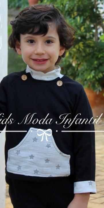 sudadera niño bolsillo canguro colección Amelia de Marena Moda Infantil [2]