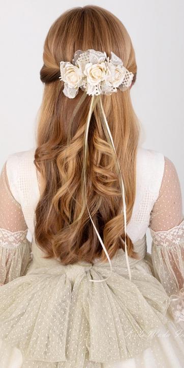 Vestido de Comunión Nekenia 2621816 Verde Caqui – Colección 2026 [3]