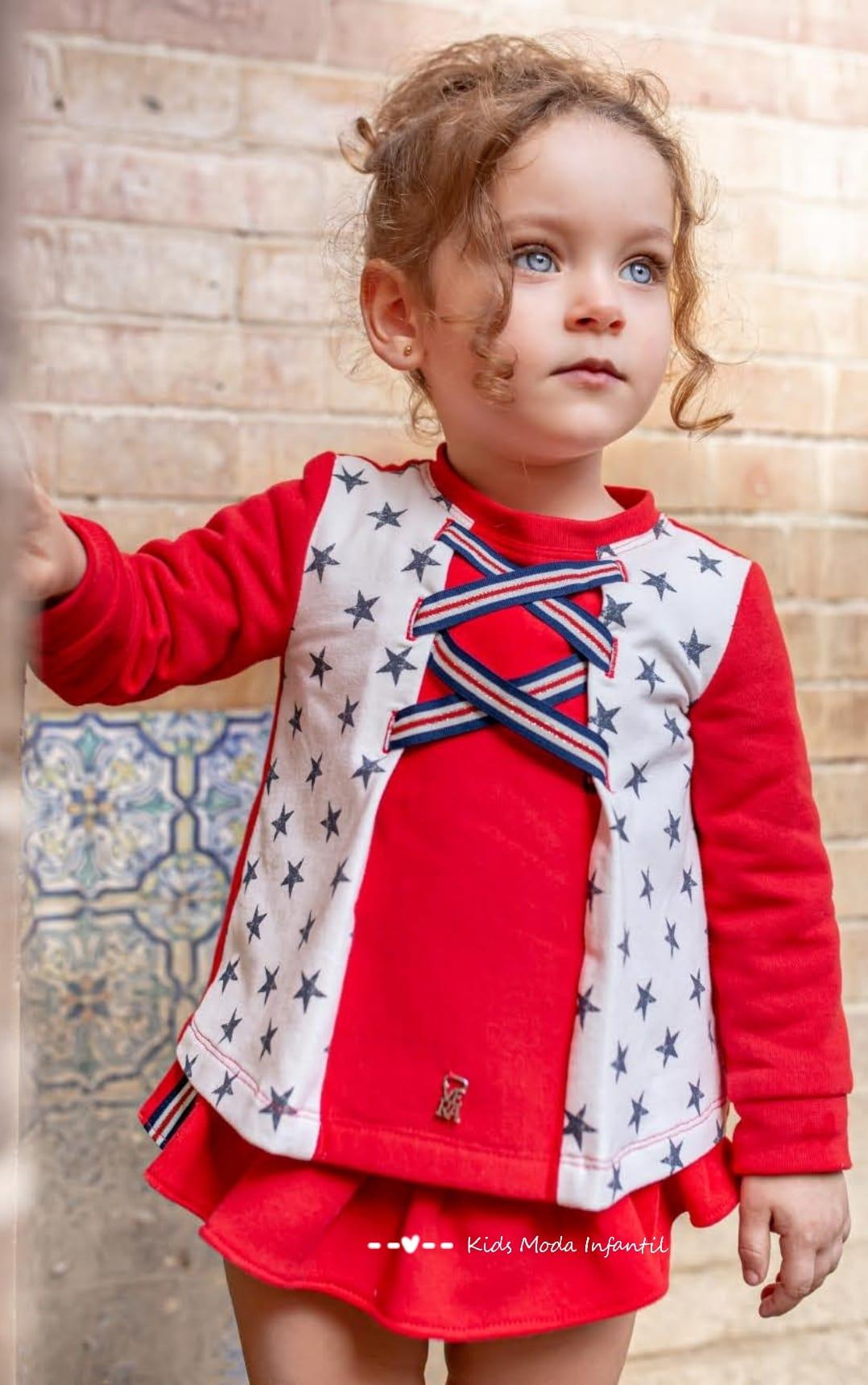 VERA MODA INFANTIL Conjunto Bebe Sudadera Roja De Estrellas Y Culet n VERA MODA INFANTIL Conjunto Bebe Sudadera Roja De Estrellas Y Culet n