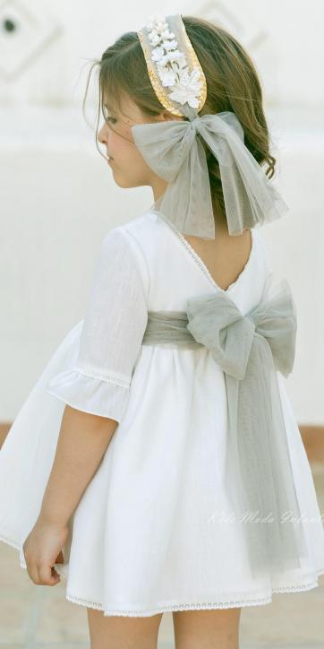 Capota Diadema Ceremonia y Arras Niña Verde Oliva – Eva Martínez Artesanía Familia 4 [1]