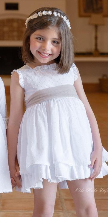 Corona de Flores Ceremonia y Arras Niña Blanco Roto – Eva Martínez Artesanía | Familia 7 [1]