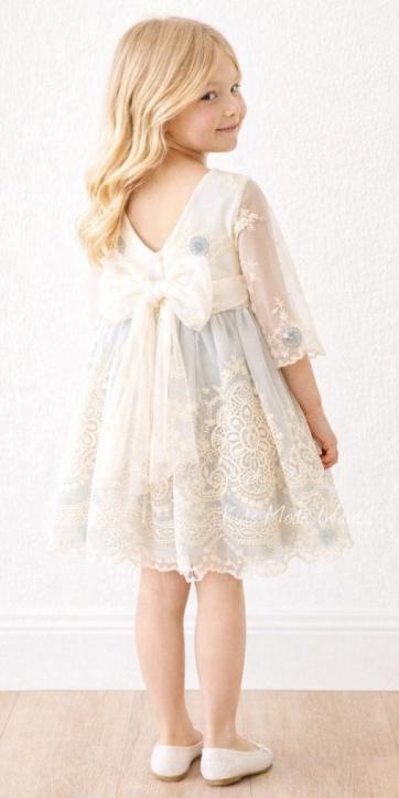 Vestido Ceremonia Arras para Niña en Tul Bordado – Kids Moda Infantil [4]
