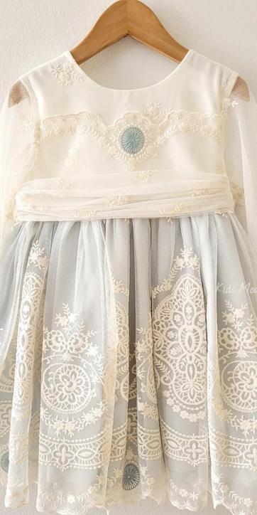 Vestido Ceremonia Arras para Niña en Tul Bordado – Kids Moda Infantil [1]