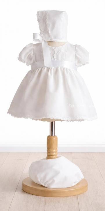 Jesusito de bautizo para niña en gasa blanca con cinta blanca y braguita | Eva Martínez Artesanía – Familia 6 [1]