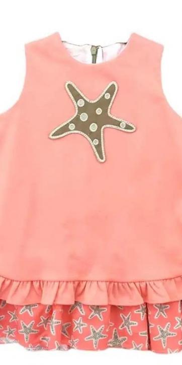 Vestido bebé vestir coral de estrellas de mar Basmarti [1]