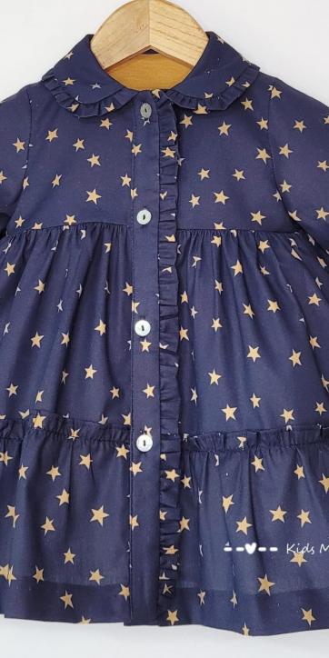 Vestido bebe camisero estrellas estampadas de Cuka Moda Infantil [3]