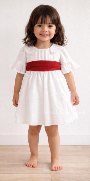 Vestido ceremonia bebe media manga plumeti y tul burdeos Coco Acqua Ceremonia 60432