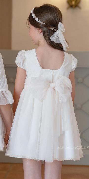 Vestido de Ceremonia y Arras Niña Familia 3 Blanco Roto – Eva Martínez Artesanía [5]