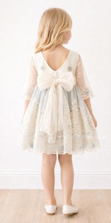 Vestido Ceremonia Arras para Niña en Tul Bordado – Kids Moda Infantil [5]