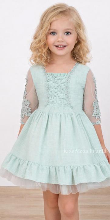 Vestido Ceremonia Arras Niña Verde Agua Nekenia Magnolia 2621818 [1]