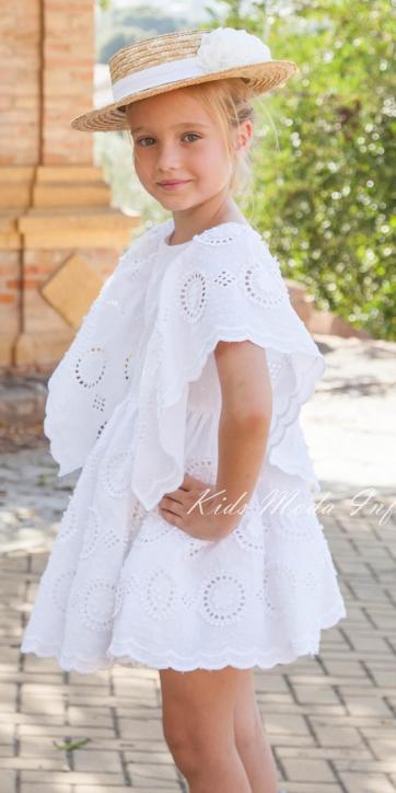 Vestido ceremonia niña vestir bordado blanco de Coco Acqua Ceremonia [2]