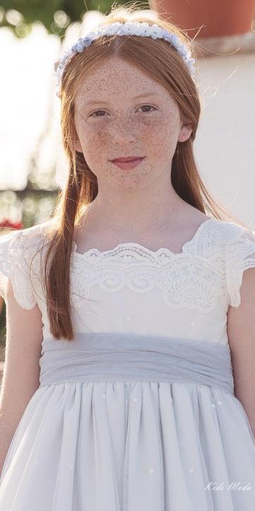 Vestido Comunión Niña LILY 2026 Tul Bordado – Eva Martínez Artesanía [3]
