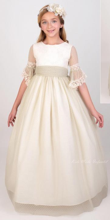 Vestido de Comunión Nekenia 2621816 Verde Caqui – Colección 2026 [0]