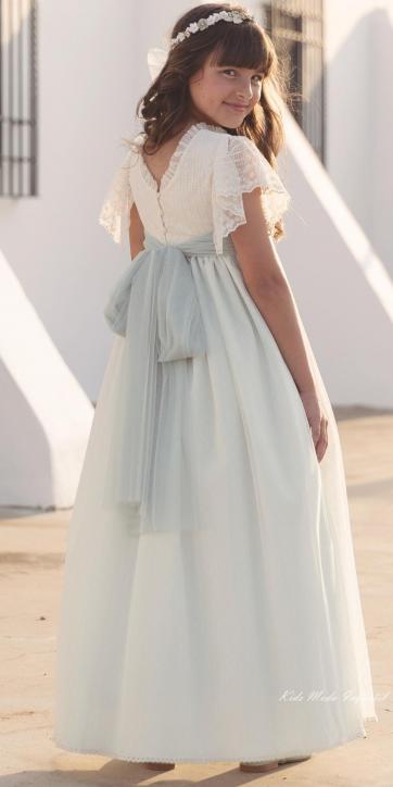 Vestido de Comunión Leandra 2026 – Eva Martínez Artesanía