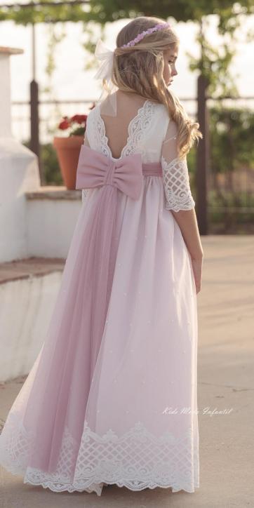Vestido Comunión Niña LEONOR 2026 – Eva Martínez Artesanía