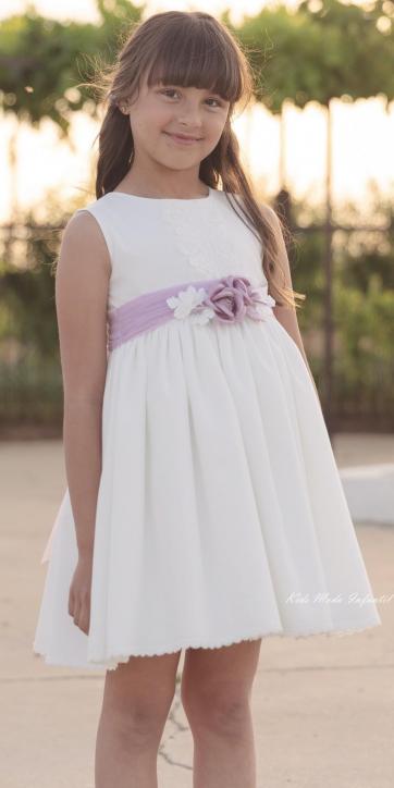 Vestido de Comunión Corto LETIZIA 2026 – Eva Martínez Artesanía [1]