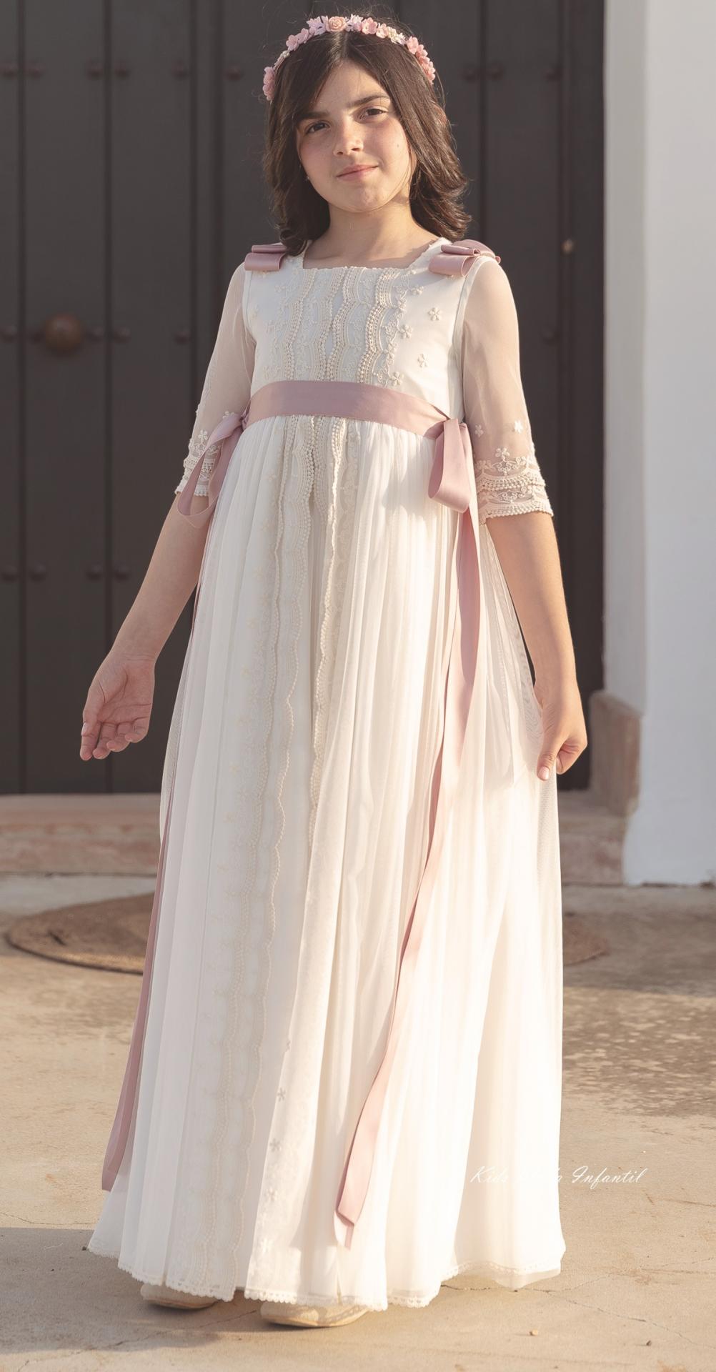 Vestido de Comunión Lina 2026 – Eva Martínez Artesanía