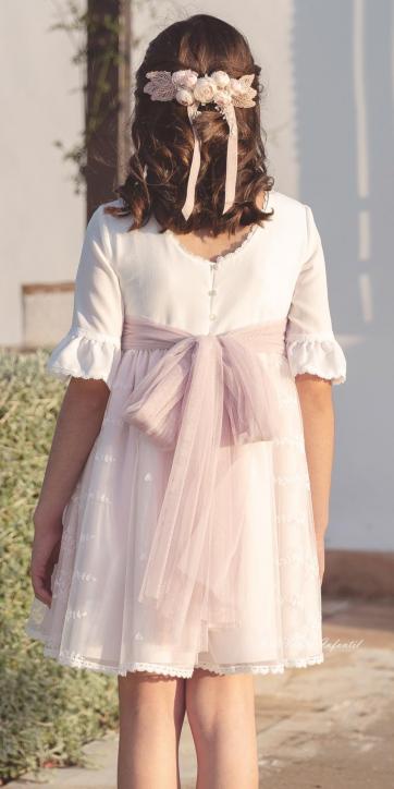 Vestido de Comunión Corto Lulú 2026 – Eva Martínez Artesanía [1]