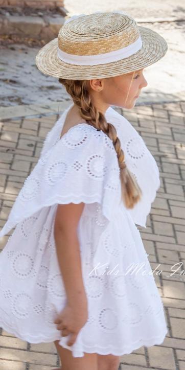 Vestido ceremonia niña vestir bordado blanco de Coco Acqua Ceremonia [1]