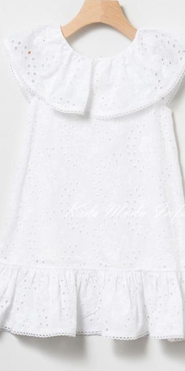Vestido niña vestir blanco bordado de Coco Acqua [1]