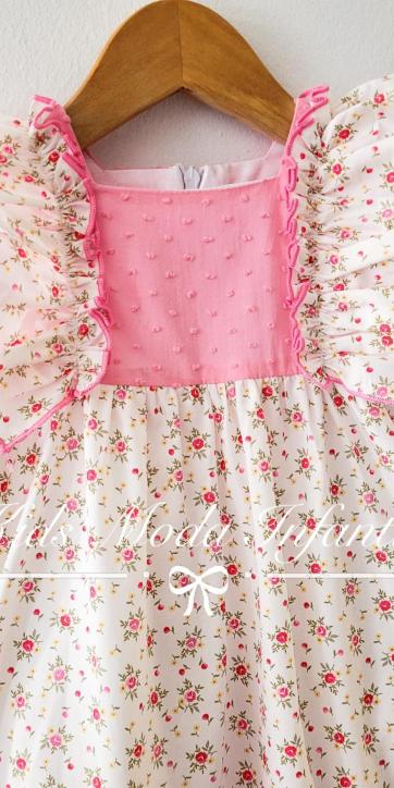 Vestido niña verano estampado flores rosas de Lor Miral [4]