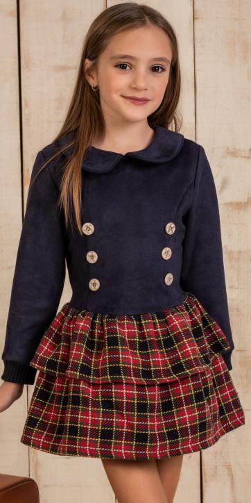 Vestido niña vestir falda de vuadros Nekenia colección Escocia [0]
