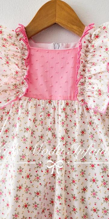 Vestido niña verano estampado flores rosas de Lor Miral [2]