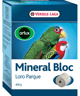 Orlux Bloque mineral loropark 400g para periquitos y papagayos.
