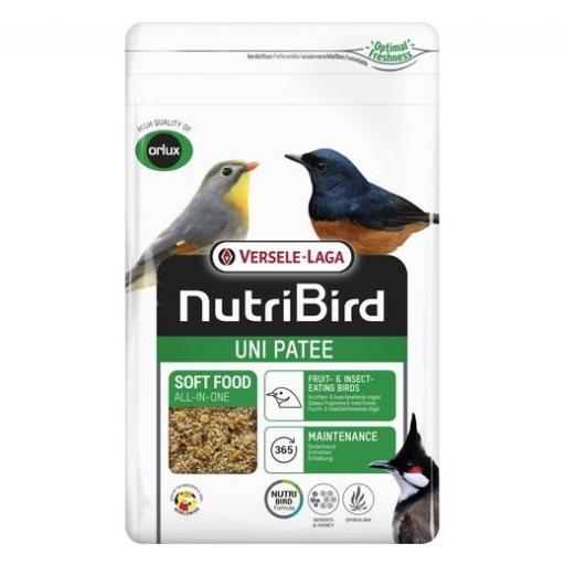  Uni patee pasta húmeda 1kg para pájaros insectívoros y frugívoros.