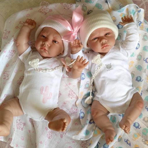 Bebés reborns mellizos CIELO y ALMA "Real Reborns Prematuros"
