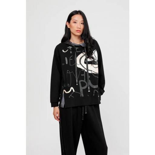 Sudadera con capucha negra Nature Koko