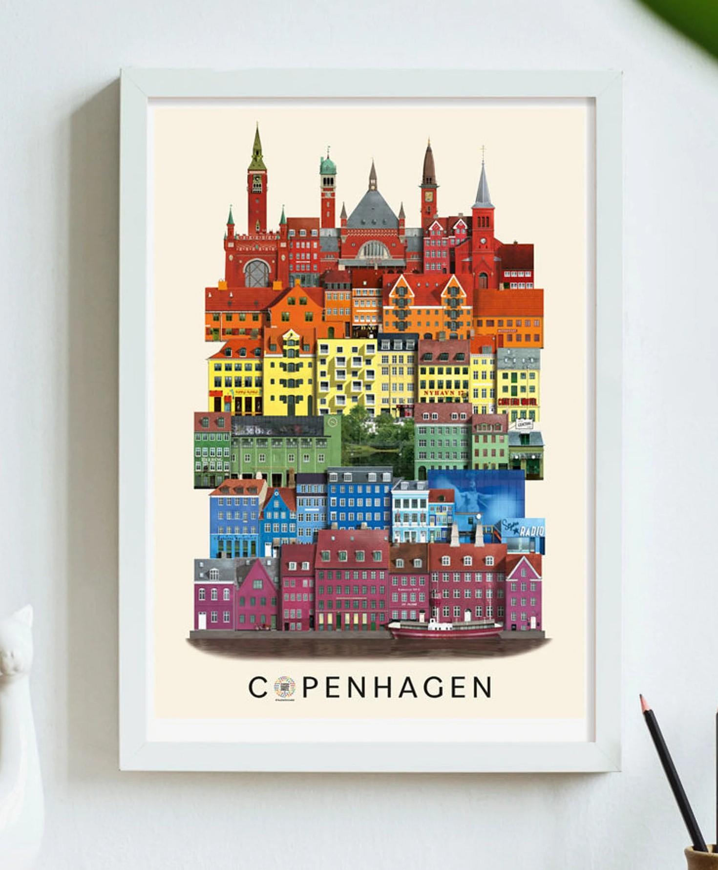 MARTIN SCHWARTZ POSTER COPENHAGUE RAINBOW TAMAÑO 50 X 70 CM