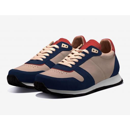 SNEAKER ZESPA ZSP6 NUBUCK ROUGE / CHAUX [1]