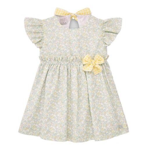 PAZ RODRIGUEZ VESTIDO FLORAL ALELI COLOR VERDE AGUA