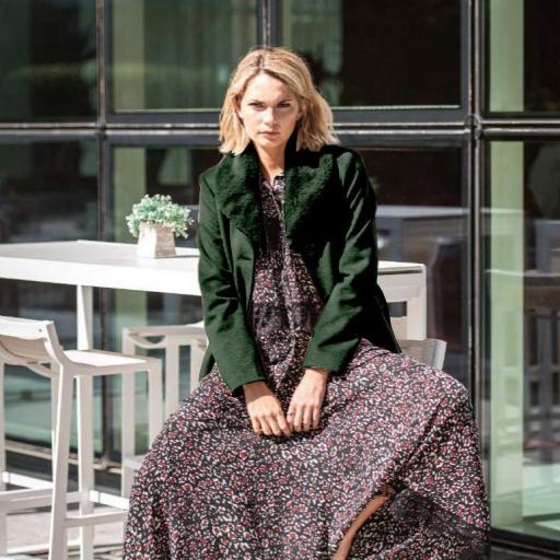 ​CRISTINA BARROS COAT REFERENCIA 1921023 COLOR VERDE 