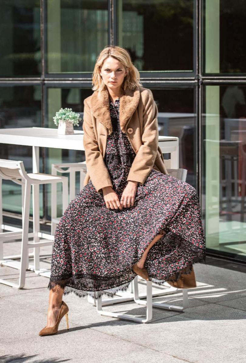 CRISTINA BARROS COAT REFERENCIA 1921023 COLOR 10 MARRON