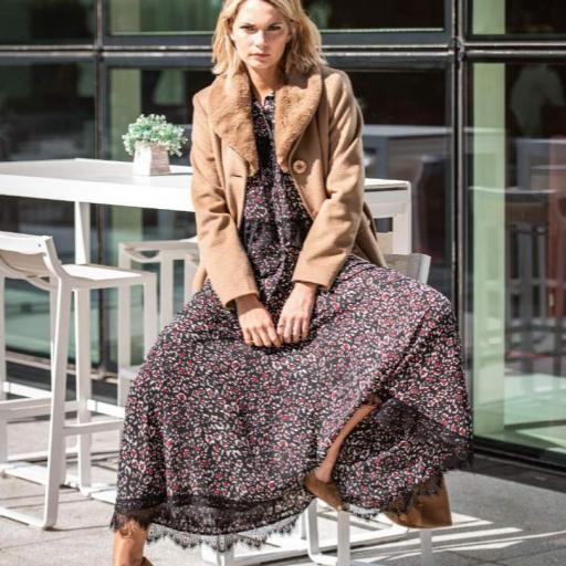 CRISTINA BARROS COAT REFERENCIA 1921023 COLOR 10 MARRON  