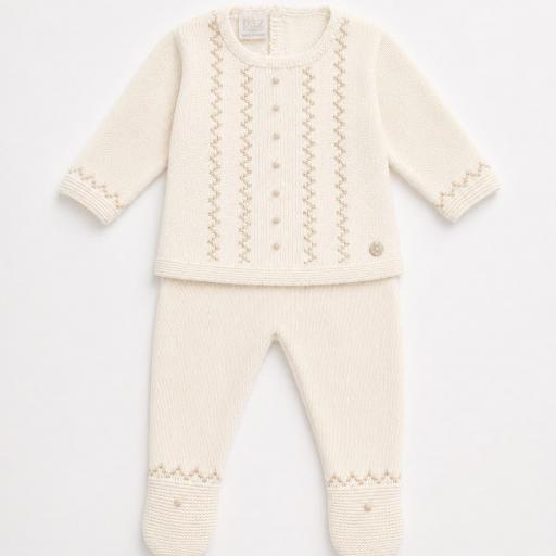 PAZ RODRIGUEZ JUBON NIÑO M/L MAS POLAINA COLOR BEIGE MODELO IRIS REF. 003-121471