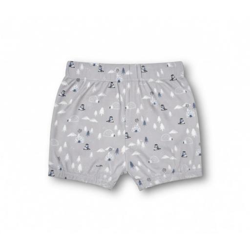 PAZ RODRIGUEZ PANTALON CORTO TELA CONFORT COLOR PERLA AZUL ATARDECER REF 007-35769