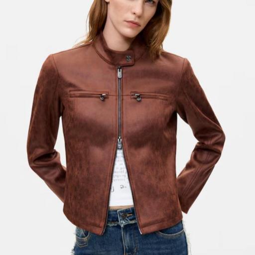 DESIGUAL CHAQUETA BIKERCY MARRON OSCURO