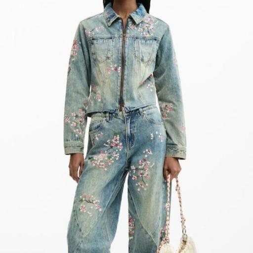 DESIGUAL CHAQUETA DENIM FLOWERS [4]