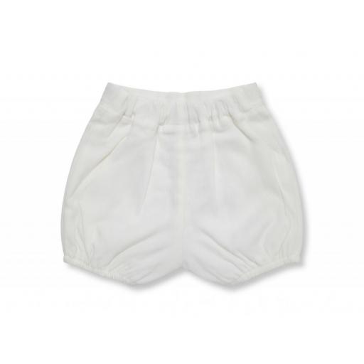 PAZ RODRIGUEZ PANTALON CORTO NIÑO DULZURA COLOR CRUDO REF.: 007-150020