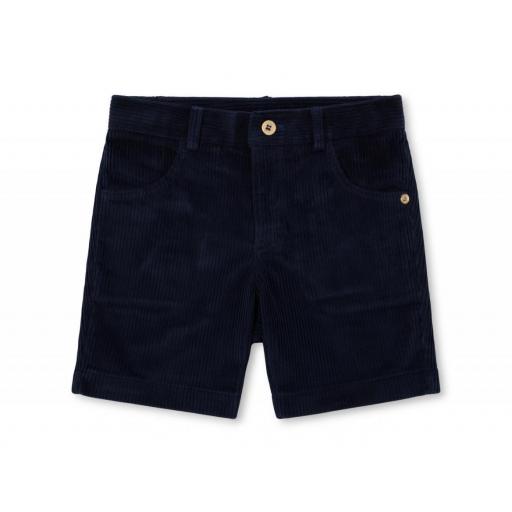 PAZ RODRIGUEZ PANTALON CORTO PANA COLOR RENO MARINO REF: 007-150139