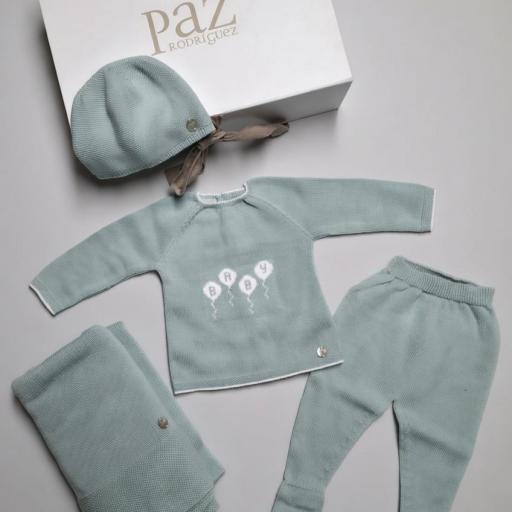 PAZ RODRIGUEZ  SET CUATRO PIEZAS JUBON+POLAINA+GORRITO+TOQUILLA REF  303-121534 [0]
