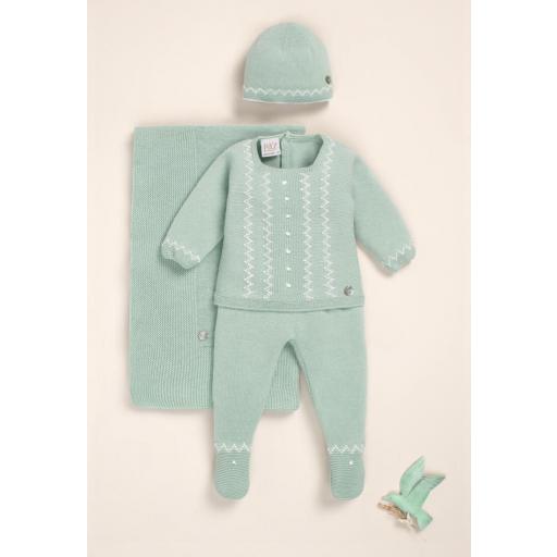 PAZ RODRIGUEZ JUBON NIÑO M/L MAS POLAINA COLOR VERDE AGUA MODELO  IRIS REF. 003-121471 [2]