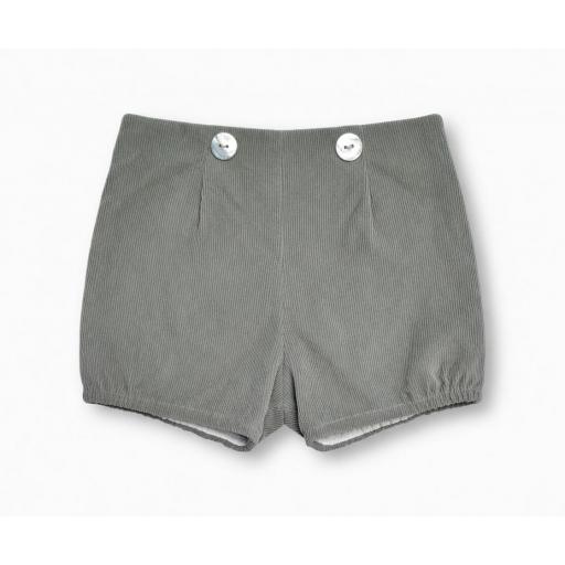 PAZ RODRIGUEZ PANTALON CORTO NIDOS COLOR VERDE EMPOLVADO REF 007-150196